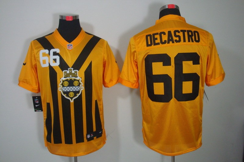 Men 2025 Pittsburgh Steelers #66 Decastro yellow Nike Limited NFL Jersey
